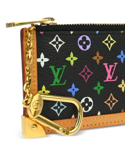 Pre-owned Louis Vuitton 2005 Pochette Cles Coin Wallet In Black