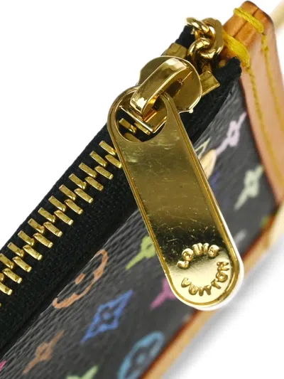 Pre-owned Louis Vuitton 2005 Pochette Cles Coin Wallet In Black