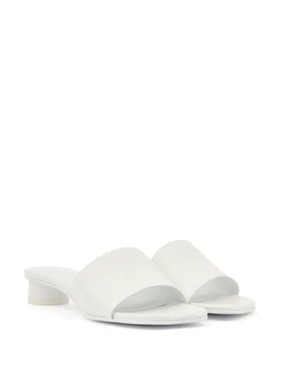 Mm6 Maison Margiela Numbers-motif Mules In White