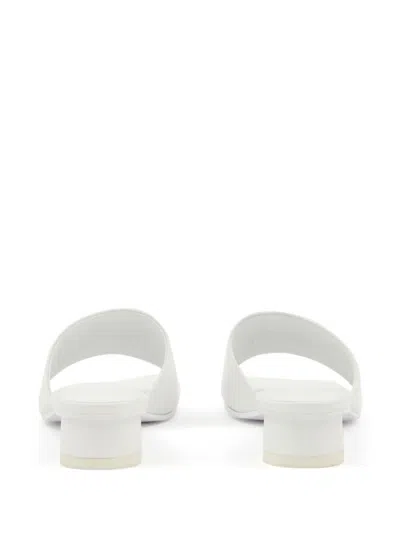 Mm6 Maison Margiela Numbers-motif Mules In White