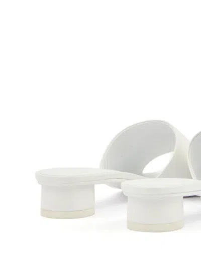 Mm6 Maison Margiela Numbers-motif Mules In White