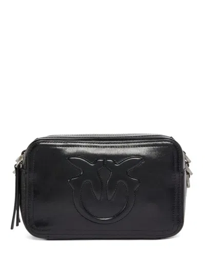 Pinko Camera Bag With Raised Logo In Black
