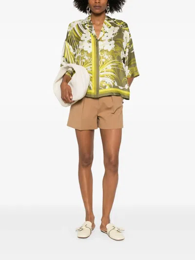 Max Mara Studio Shirt Woman Beige In Green