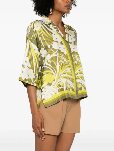 Max Mara Studio Shirt Woman Beige In Green