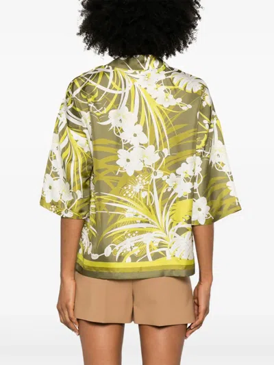 Max Mara Studio Shirt Woman Beige In Green