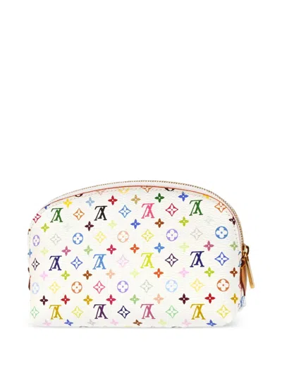 Pre-owned Louis Vuitton X Takashi Murakami 2012 Pochette Cosmetic Pouch In White