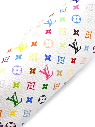 Pre-owned Louis Vuitton X Takashi Murakami 2012 Pochette Cosmetic Pouch In White