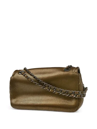 Pre-owned Chanel 2010 Timeless Cc Flap Shoulder Bag In Gold