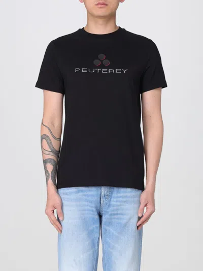 Peuterey Man T-shirt Black Size 3xl Cotton In Schwarz