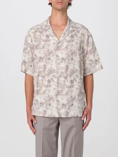 Emporio Armani Asv Capsule Peace All Over Print Shirt In Bunt