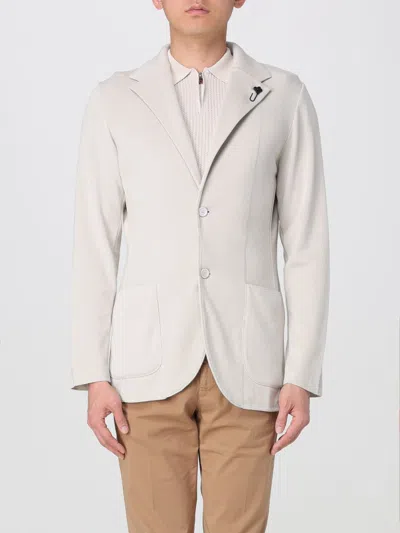 Lardini Man Blazer Beige Size M Cotton In Beige