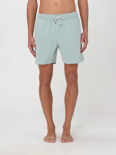 Polo Ralph Lauren Mens Traveller Striped Swim Shorts Raft Green Seersucker Xxl In Grün