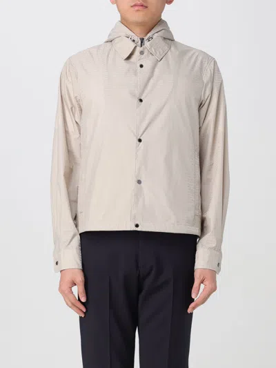 Emporio Armani Nylon Jacket With Adjustable Hem And Detachable Hood In Silber