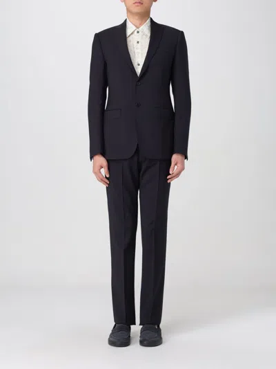 Emporio Armani Suit  Men Color Grey In Navy
