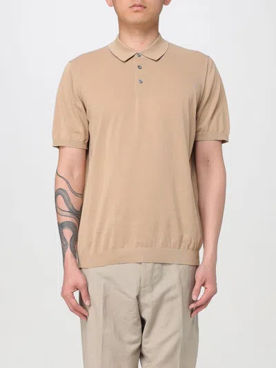 Drumohr Cotton Polo Shirt In Beige