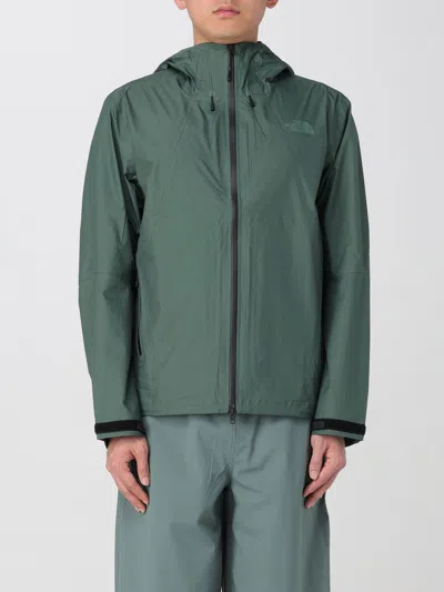 The North Face Green Jacket With Logo Printed On The Front In Tech Fabric Man In Blau