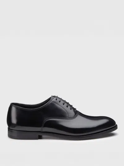 Doucal's Derby Lace-ups In Dark Brown Leather In Schwarz