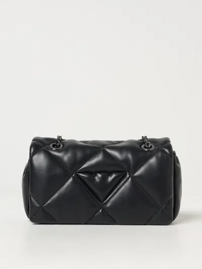 Emporio Armani Quilted Faux-leather Shoulder Bag In Black