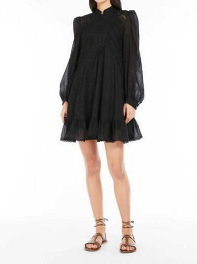 Weekend Max Mara Lace-insert Ruffled Mini Dress In Black