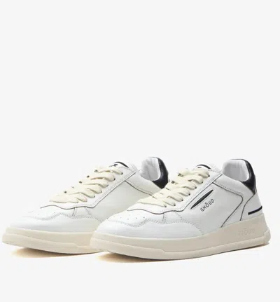 Ghoud Black And White Tweener Leather Sneakers In White