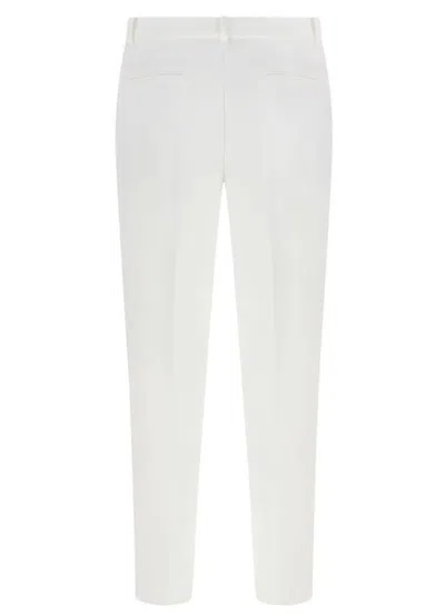 Pinko Tailored White Trousers With Side Pockets In White