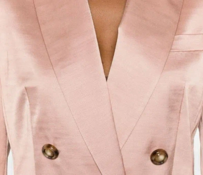 Pinko Tailored Double-breasted Jacket With Gold-tone Buttons In Pink