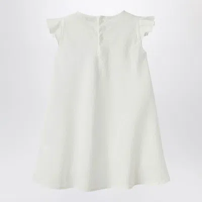 Il Gufo White Linen Dress With Ruffles
