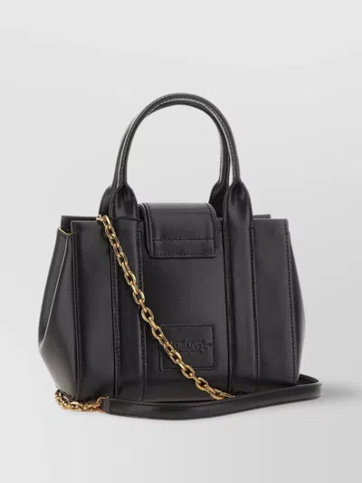 Marc Jacobs Lock Crossbody Chain Handle In Black