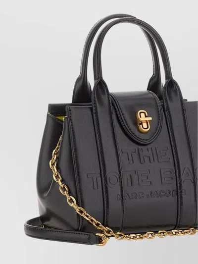 Marc Jacobs Lock Crossbody Chain Handle In Black