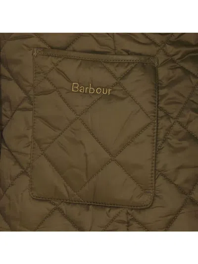 Barbour Quilted Jacket Corduroy Collar In Green