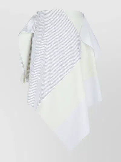 Jw Anderson Cotton Skirt With Patchwork Striped Layers