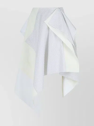 Jw Anderson Cotton Skirt With Patchwork Striped Layers