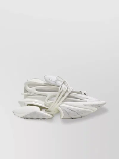 Balmain Unicorn Trainers In Neoprene And Leather In Grey