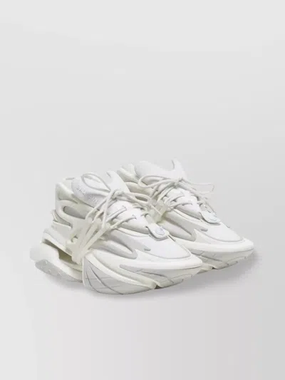 Balmain Unicorn Trainers In Neoprene And Leather In Grey