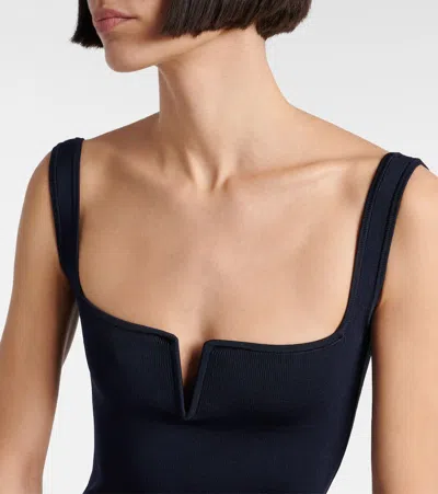 Galvan Nouveau Maxikleid Aus Jersey In Schwarz