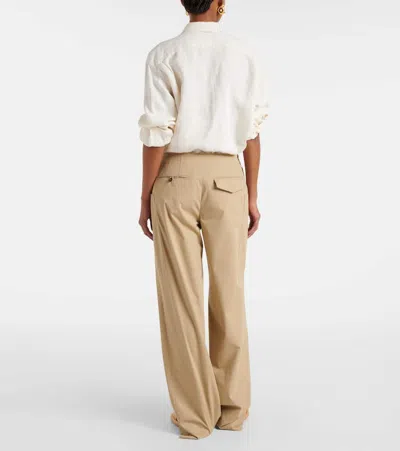 Tod's Weite Hose Aus Baumwollpopeline In Beige