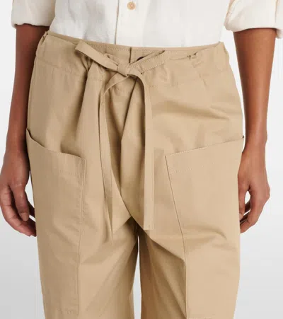 Tod's Weite Hose Aus Baumwollpopeline In Beige