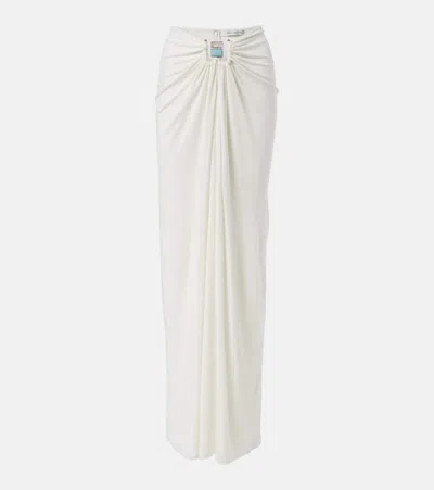Christopher Esber Embellished Jersey Maxi Skirt In White