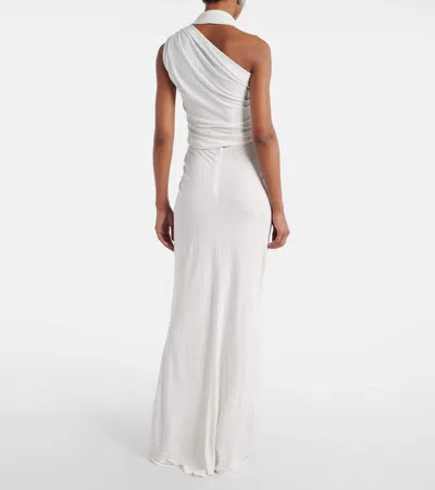 Christopher Esber Embellished Jersey Maxi Skirt In White