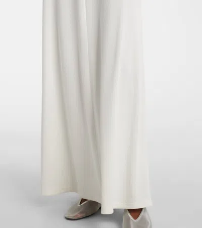 Christopher Esber Crystal Orbit Lace-trimmed Maxi Dress In White