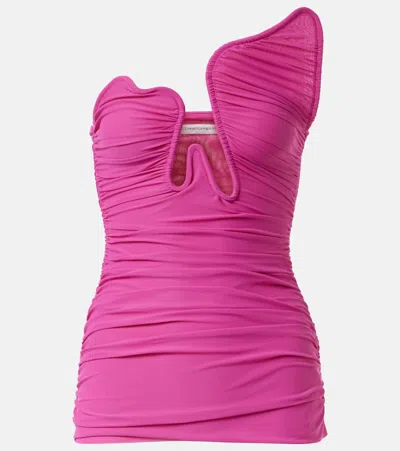 Christopher Esber Salacia Strapless Ruched Top In Pink