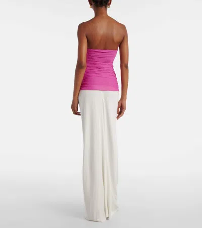 Christopher Esber Salacia Strapless Ruched Top In Pink