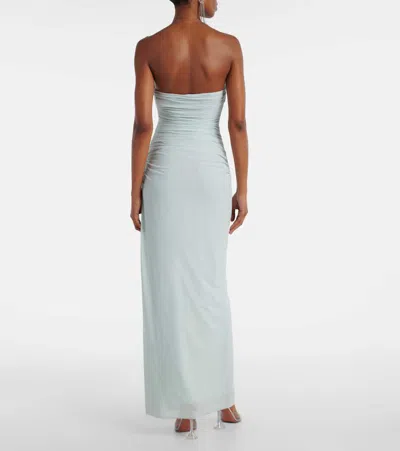 Christopher Esber Salacia Ruched Jersey Gown In Blue