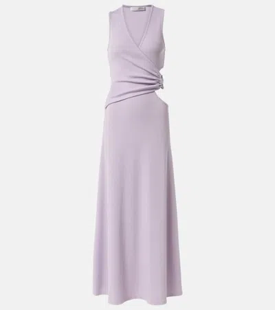 Christopher Esber Embellished Cutout Maxi Dress In Purple