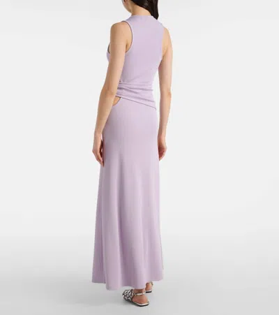 Christopher Esber Embellished Cutout Maxi Dress In Purple