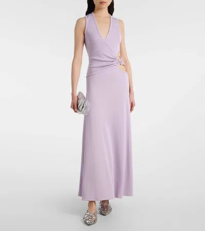 Christopher Esber Embellished Cutout Maxi Dress In Purple