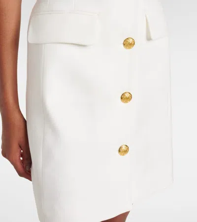 Veronica Beard Fairfax Linen-blend Minidress In White