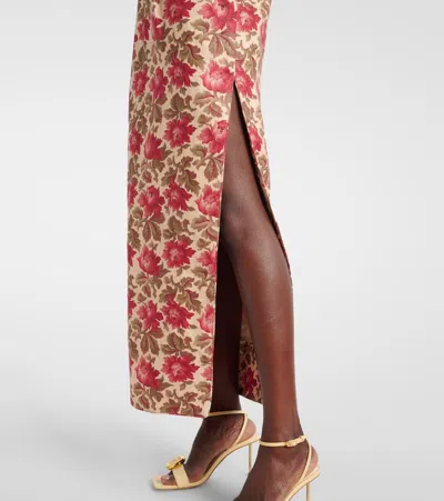 Posse Rosalie Strapless Maxi Dress In Rose Bud In Multi