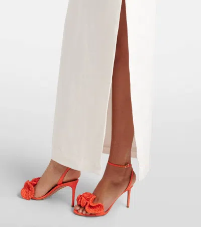 Sir Violet Halterneck Linen Maxi Dress In White