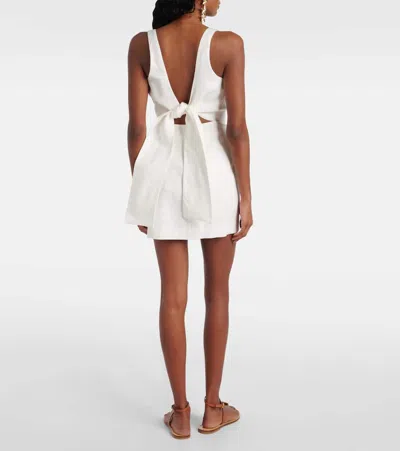 Sir Iris Tie Mini Dress In White